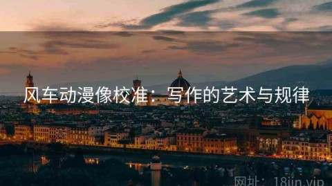 风车动漫像校准：写作的艺术与规律