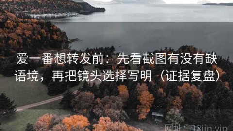 爱一番想转发前：先看截图有没有缺语境，再把镜头选择写明（证据复盘）