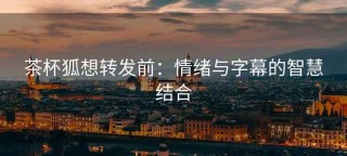 茶杯狐想转发前：情绪与字幕的智慧结合