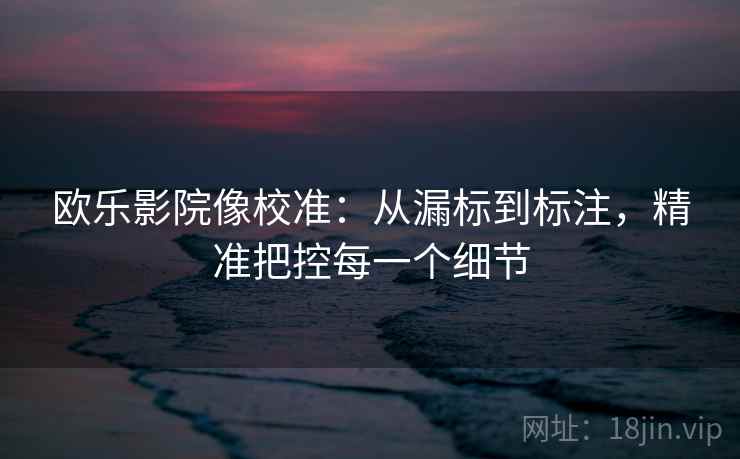 欧乐影院像校准：从漏标到标注，精准把控每一个细节